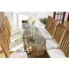 1.8m Reclaimed Teak Root Rectangular Block Dining Table with 8 Santos Chairs - 2